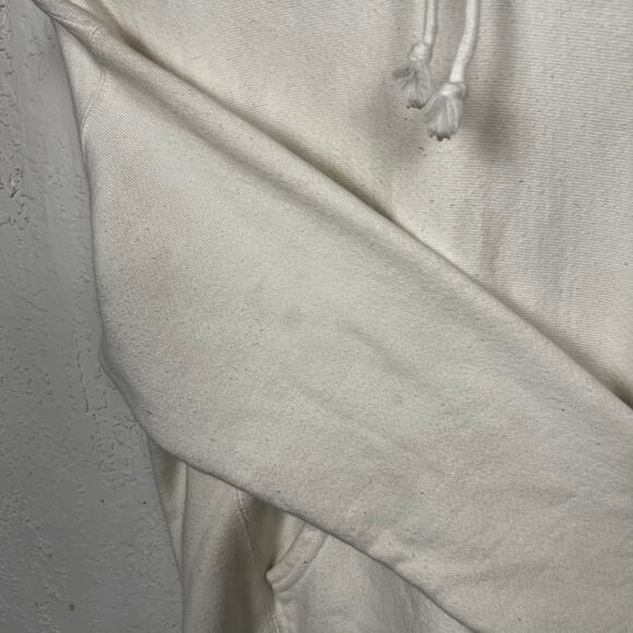 Champion Reverse Weave Hoodie Sweatshirt White Small Sportswear Streetwear - Picture 4 of 5